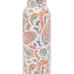 Novelika Pure Copper Designer Water Bottle | Leak Proof Protection | Ayurveda and Yoga Health Benefits (1000ml, Meena Pink Design, Pack of 1)