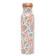 Novelika Pure Copper Designer Water Bottle | Leak Proof Protection | Ayurveda and Yoga Health Benefits (1000ml, Meena Pink Design, Pack of 1)