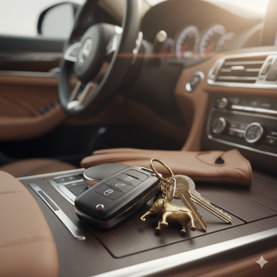 Brass Keychain Key Rings For Bag, Bike, Key Multi Purpose Keychain For Home And Gifting Item (Brass Elephant Key Chain) Set of 1