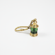 NOVELIKA -Handmade Vintage Style Brass Nautical Green Lamp Keychain Decorative Mini Lamp Design - Set of 1