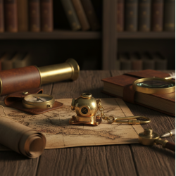 NOVELIKA - Vintage Style Helmet keychain, Made of Brass and Copper. 1 Piece.