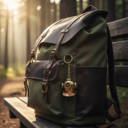 NOVELIKA - Vintage Style Helmet keychain, Made of Brass and Copper. 1 Piece.