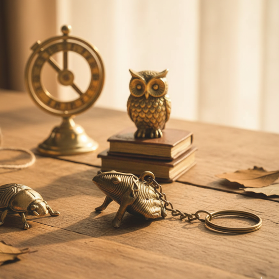 Novelika Frog Design Metal Keychain – Decorative Animal Key Ring for Keys, Bags & Car Accessories set of 1