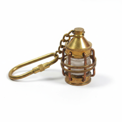 NOVELIKA - Brass  vintage-style Lantern Keychain For  Car, Bike, Scooter, Locker, Wardrobe, Home, and Office keys. Set of 1