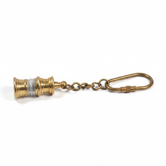 Novelika Antique Brass Lamp Keychain – Traditional Diya Lamp Key Ring | Decorative Brass Keychain Gift | Set of 1