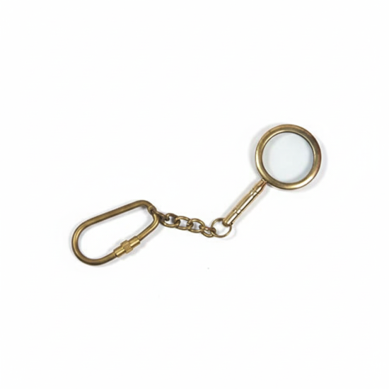  Novelika Mini Magnifying Glass Keychain – Metal Magnifier Key Ring with Antique Finish | Portable Reading Lens Keychain set of 1