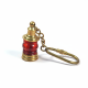 Novelika Brass Red Lantern Key Chain - For Car, Bike, Scooter, Locker, Wardrobe, Home, and Office keys - Set Of 1