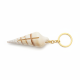 Novelika Natural Sea Shell Keychain with Metal Ring, Ocean-Style Key Ring, Decorative Shell Key Chain, Travel Souvenir Gift, Beach Theme Keychain | Set of 1