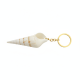 Novelika Natural Sea Shell Keychain with Metal Ring, Ocean-Style Key Ring, Decorative Shell Key Chain, Travel Souvenir Gift, Beach Theme Keychain | Set of 1