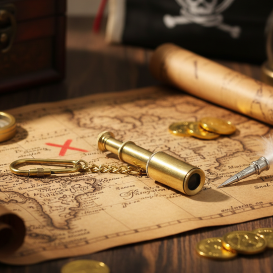 Novelika Vintage Brass Telescope Keychain a Popular Decorative and Functional Accessory. ( Pack of 1 )