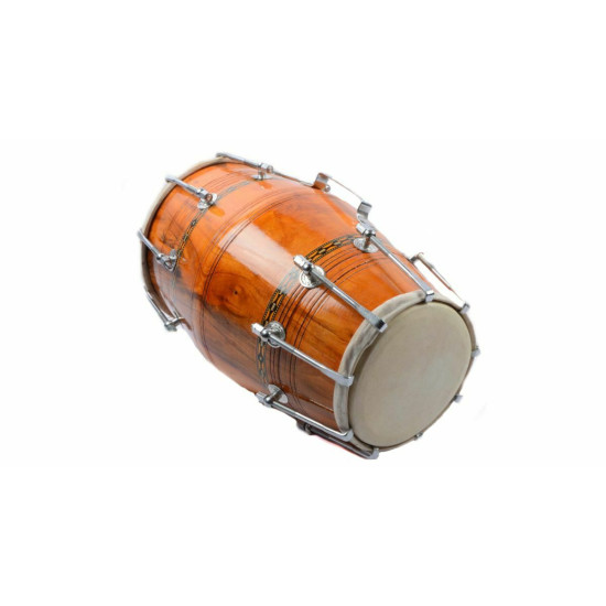 Novelika Indian Professional Musical Dholak Made of seasoned wood Best Quality Dholak ( PR756DH005 )