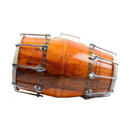 Novelika Indian Professional Musical Dholak Made of seasoned wood Best Quality Dholak ( PR756DH005 )