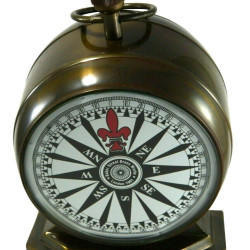 Novelika Brass Railway Clock 7 Inch Dial Victoria Station Table Clock with hanging Lid