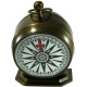 Novelika Brass Railway Clock 7 Inch Dial Victoria Station Table Clock with hanging Lid