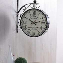 Railway Clock 8 "Dial Victoria Antique White London Double Side Clock
