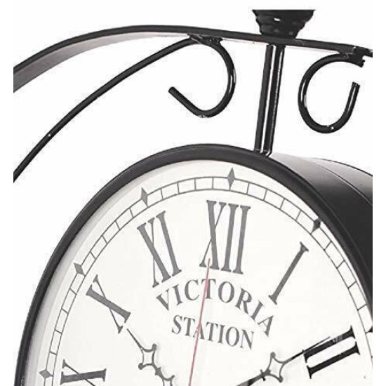 Railway Clock 8 "Dial Victoria Antique White London Double Side Clock