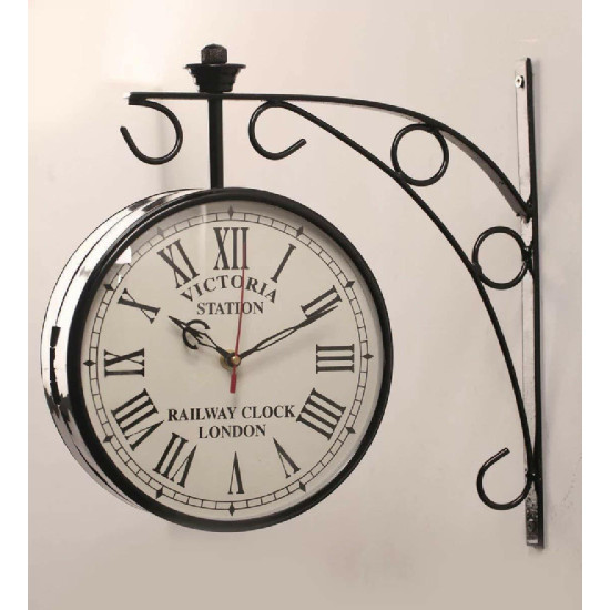 Railway Clock 8 "Dial Victoria Antique White London Double Side Clock