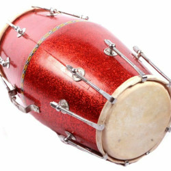 Novelika Professional Red Color Musical Dholak Made of seasoned wood Best Quality Dholak No. 37 ( PR756DH007 )  Novelika Professional Red Color Musical Dholak Made of seasoned wood Best Quality Dholak No. 37 ( PR756DH007 )