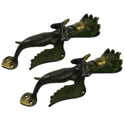 Novelika Premium Door Handle Traditional Good Luck Snake Angle Door Pulls -DOH0012