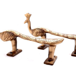 Novelika Brass Door Handle Peacock Design Brass Door Handle Home Decor Home Improvement - DOH007