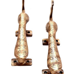 Novelika Brass Door Handle Peacock Design Brass Door Handle Home Decor Home Improvement - DOH007