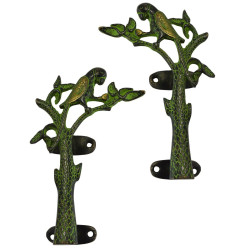 Novelika Brass Door Handle Sitting Parrot Door Handle Vintage Style Pull Door Handleset - DOH009