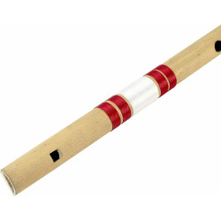 Novelika 15.5 Inch Authentic Indian Wooden Bamboo Flute in 'A' Tune Musical Instrument  ( PR756FL005 ) Novelika 15.5 Inch Authentic Indian Wooden Bamboo Flute in 'A' Tune Musical Instrument  ( PR756FL005 )