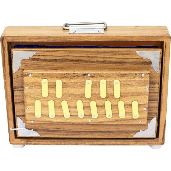 Novelika Shruti Box Teak Wood 13 Drones Professional Shrutibox Musical Instrument - PR301