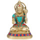 Novelika Brass Bajrangbali Sankat Mochan Hanuman JI Statue Bhagwan Murti for Home Office Entrance Temple Mandir Decoration Pooja Gift 