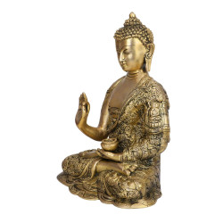 Novelika Brass Bhagwan Buddha Life Story Statue Blessing Face Murti 