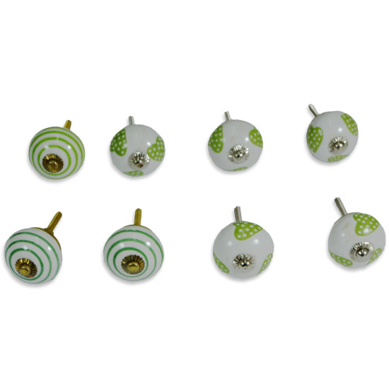 Ceramic Drawer Knobs - For Kitchen Cabinet Hardware Door Pulls Decorative Dresser - Pack Of 10