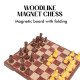 Magnetic Chess  Novelika Board Educational Toys Travel Chess Set with Folding Board for Kids and Adults Indoor Outdoor Educational Travel Toys Wooden Color 12 Inch (Brown Chess) (12 * 12 inch) set of 1