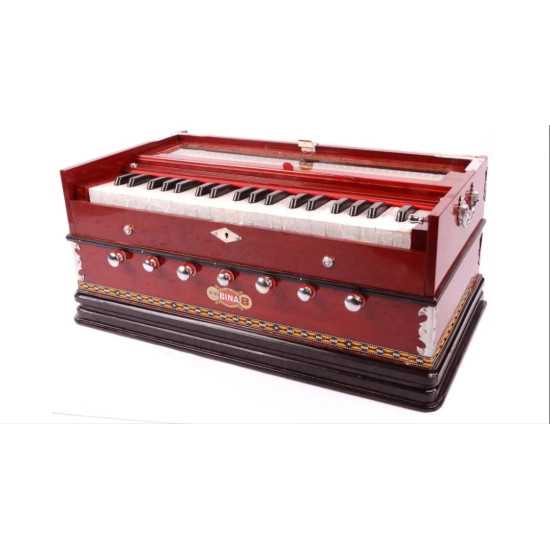 Novelika Professional Harmonium Bina NO. 8 Harmonium musical Harmonium Best Quality ( PR10H003 ) 