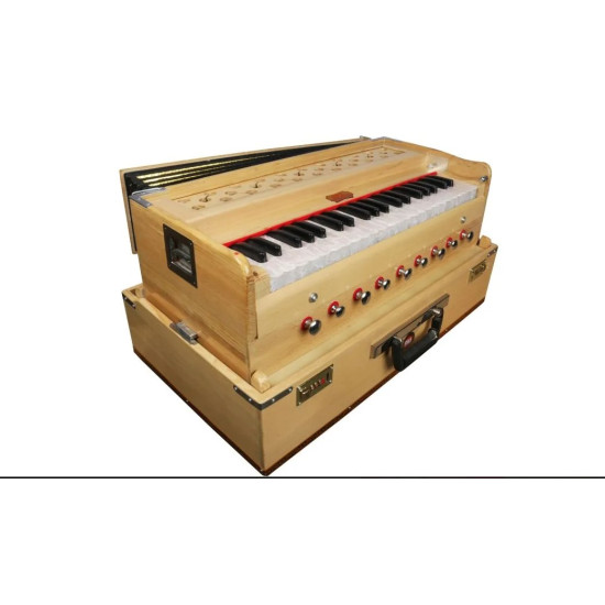 Novelika Professional Bina Portable Harmonium No 17 Deluxe with Coupler Best Quality ( PR756009 ) 