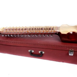 Novelika Professional Quality Dilruba Indian Classical Musical Dry Tune Wood Dilruba Kolkata Made With Fiber Box, Bow, Roasin