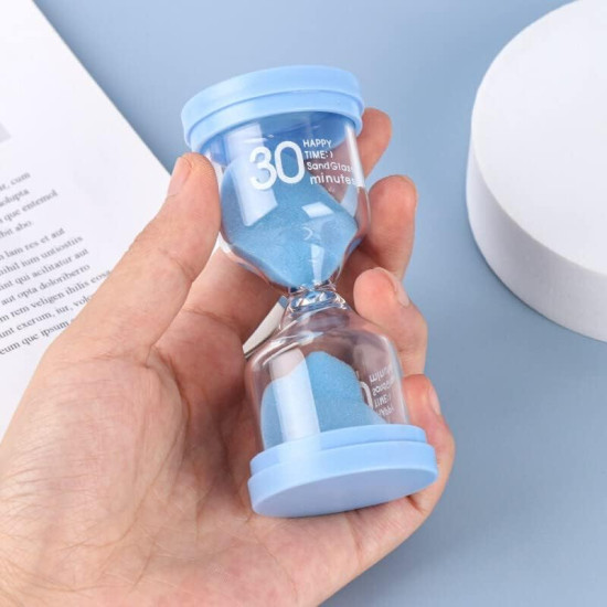 Novelika Sand Timer 30 Minute, Blue Sand Clock Timer, Classroom Timer for Time Management Study Sessions, Meditation, and Cooking set of 1