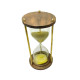 Novelika Minute Sand Timer – 6inch Wooden & Brass Hourglass | Office Desk, Study Table, and Home Décor Sandglass Natural Wooden Frame (Yellow) set of 1