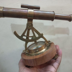 Novelika Vintage Brass Theodolite Alidade Telescope Compass Marine Item 7 * 8 Inches set of 1