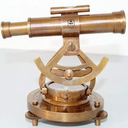 Novelika Alidade Telescope Compass Navigation Instrument Surface Level & Magnetic Compass with Working Telescope- Marine Decor Height-6" (Antique Brass) set of 1