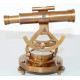 Novelika Alidade Telescope Compass Navigation Instrument Surface Level & Magnetic Compass with Working Telescope- Marine Decor Height-6" (Antique Brass) set of 1