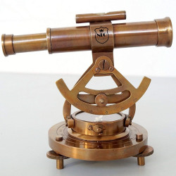 Novelika Alidade Telescope Compass Navigation Instrument Surface Level & Magnetic Compass with Working Telescope- Marine Decor Height-6" (Antique Brass) set of 1